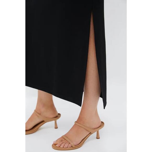 NWT Pomander Place Tuckernuck Black Flutter Sleeve Miko A-Line Maxi Dress Medium - Picture 9 of 11